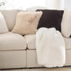Black Logan Faux Fur Throw