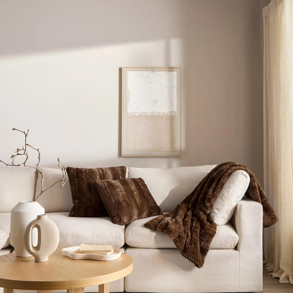 Brown Ellyn Faux Fur Throw