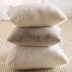 Off White Maddox Faux Fur Decorative Pillow