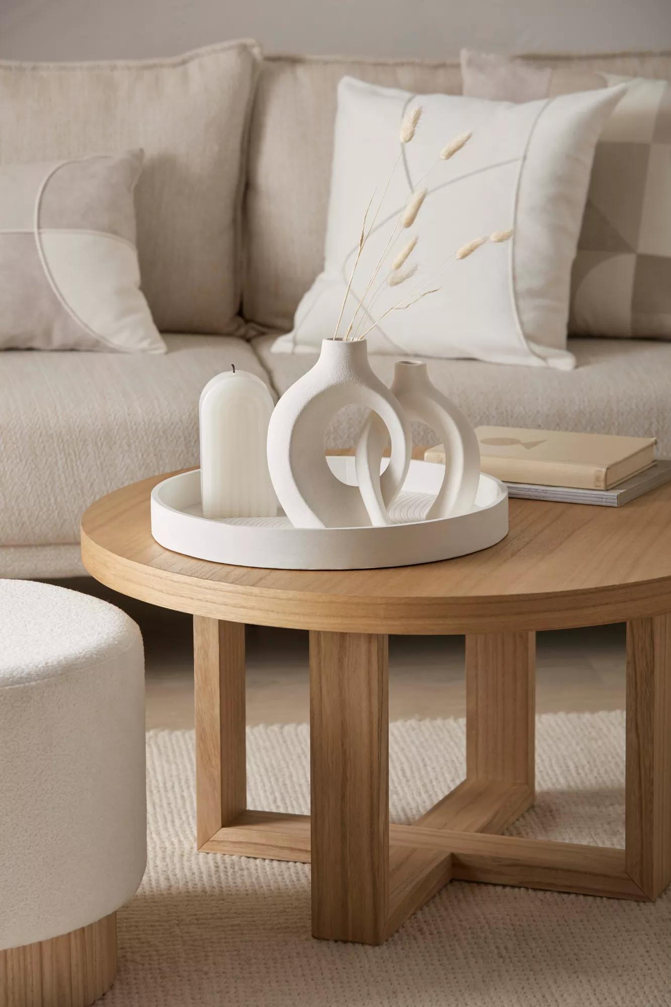 Set of 2 Speckled Ceramic Table Vase