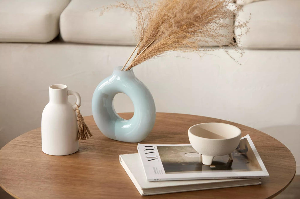 Ceramic Bottle Vase with Tassel