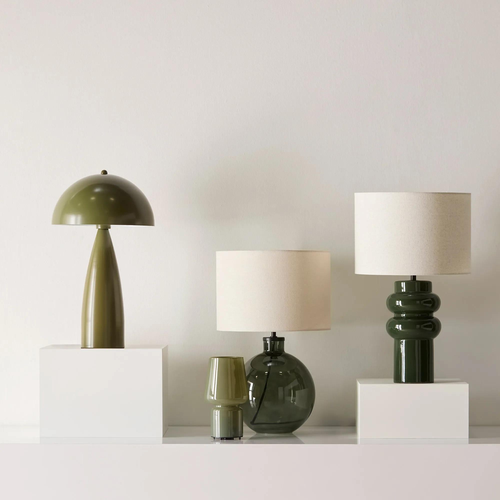 Khaki Glass Table Lamp