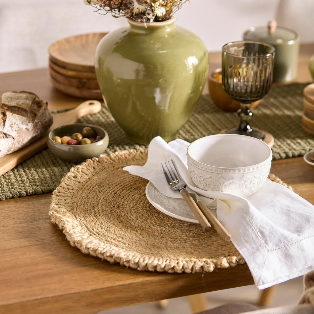 Round Natural Fiber Placemat