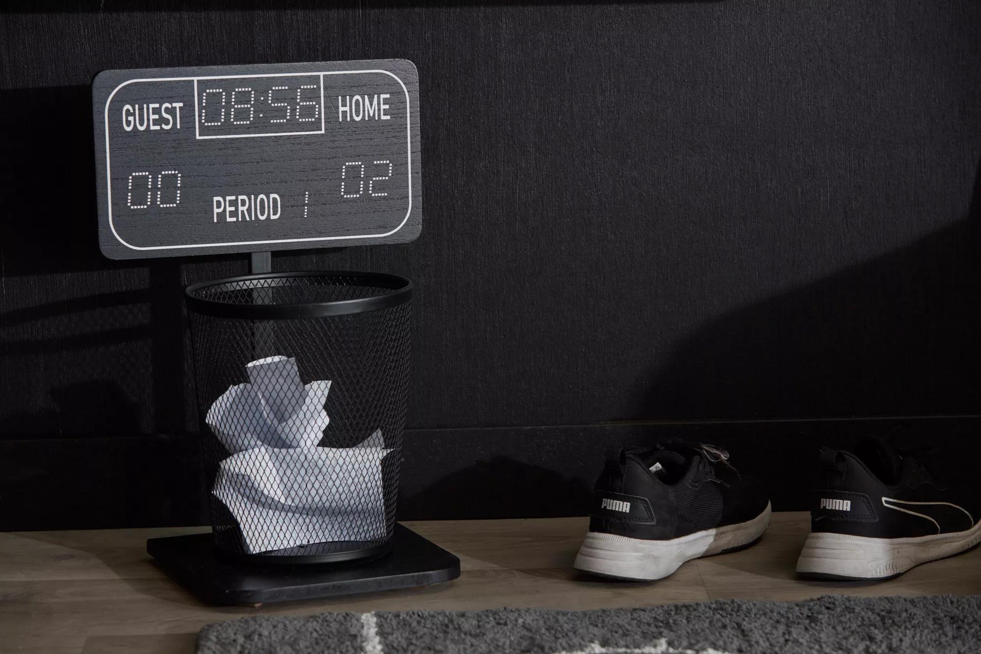 Hockey Scoreboard Garbage Bin