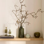 Green Glass Pillar Candle Holder