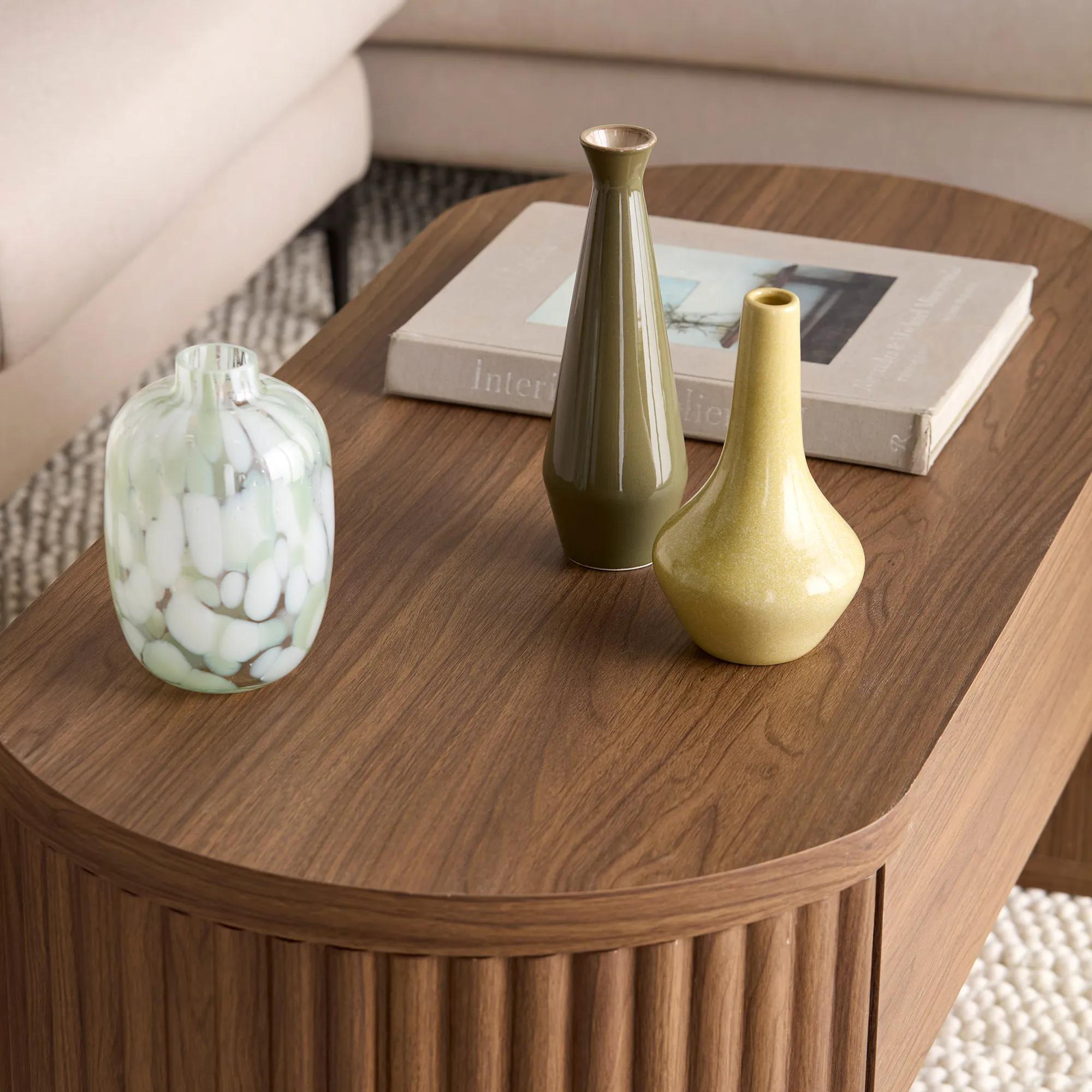 Green Glass Table vase