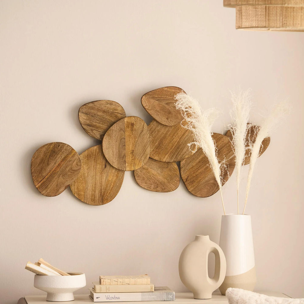 Mango Wood Triangles Wall Decor