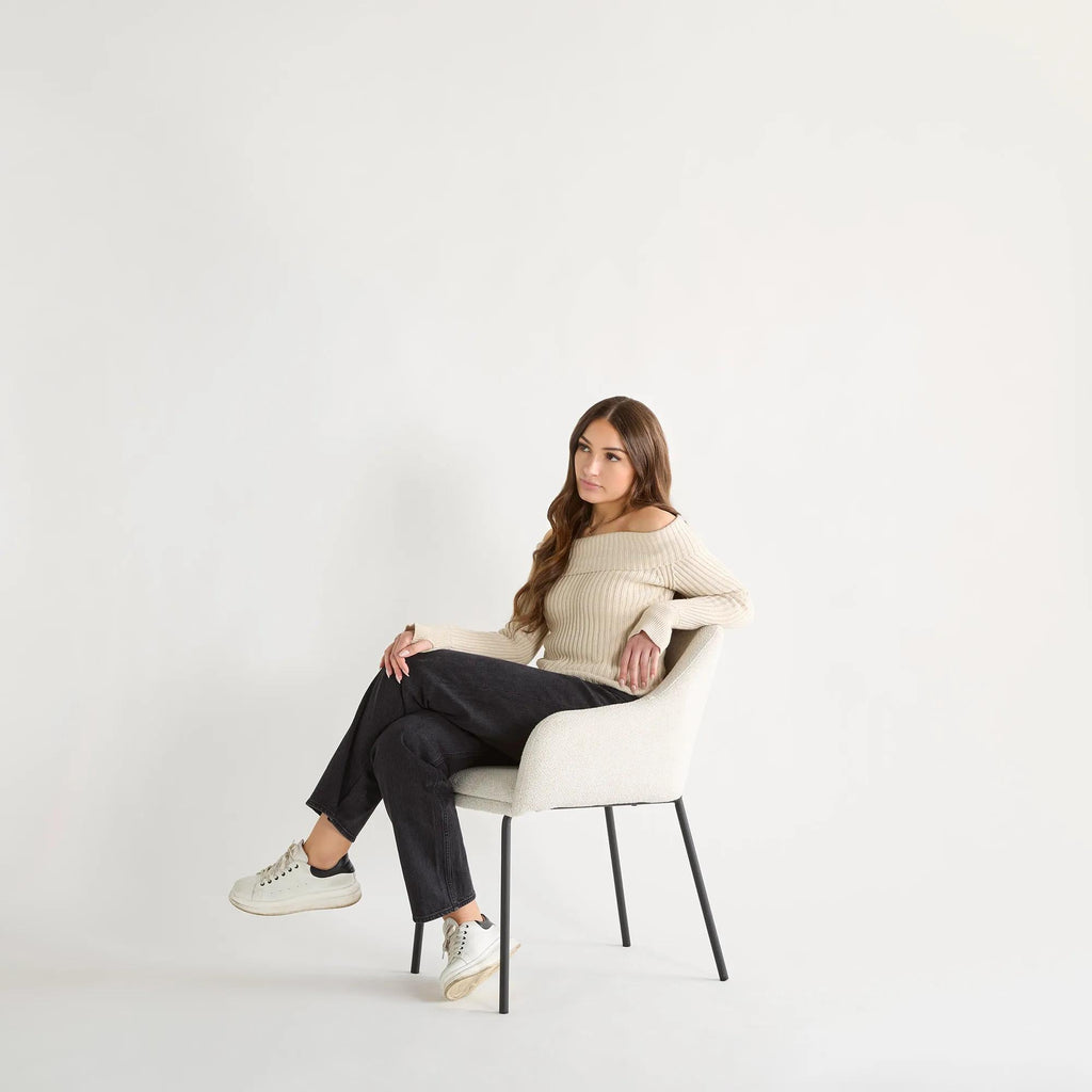 Fabric and Metal Dining Chair