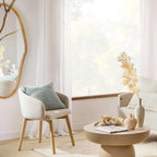 Fabric and Wood Dining Chair