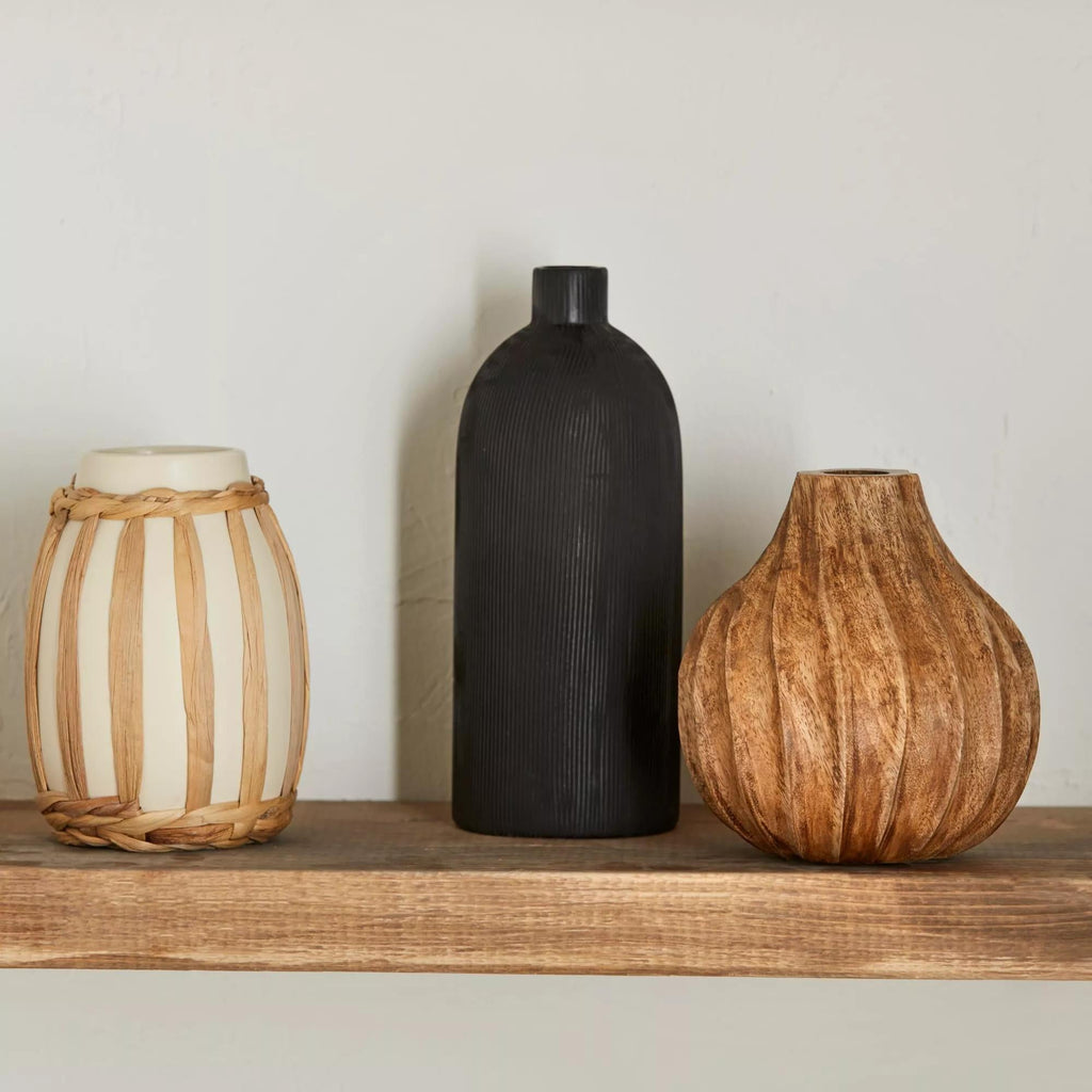 Textured Ceramic Bottle Vase