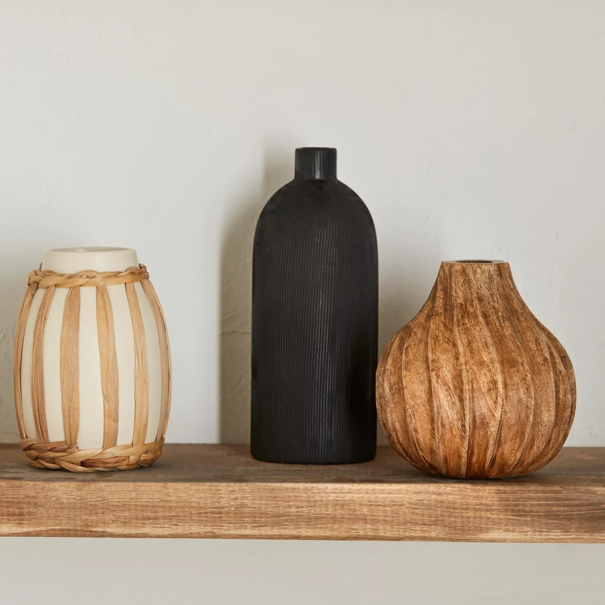 Textured Ceramic Bottle Vase