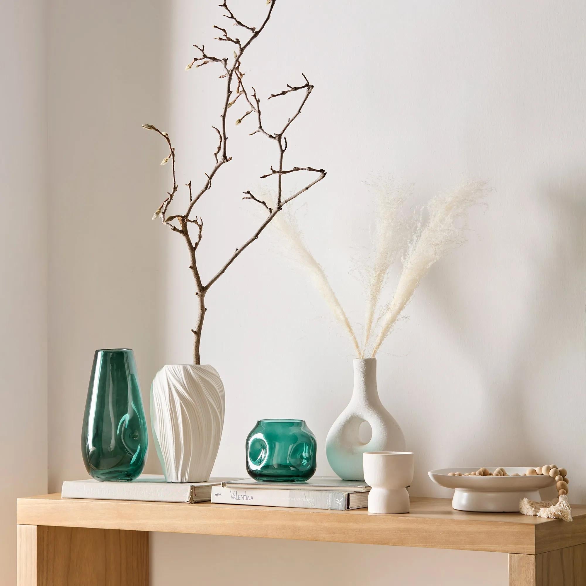 Set of 2 Speckled Ceramic Table Vase