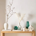 Set of 2 Speckled Ceramic Table Vase