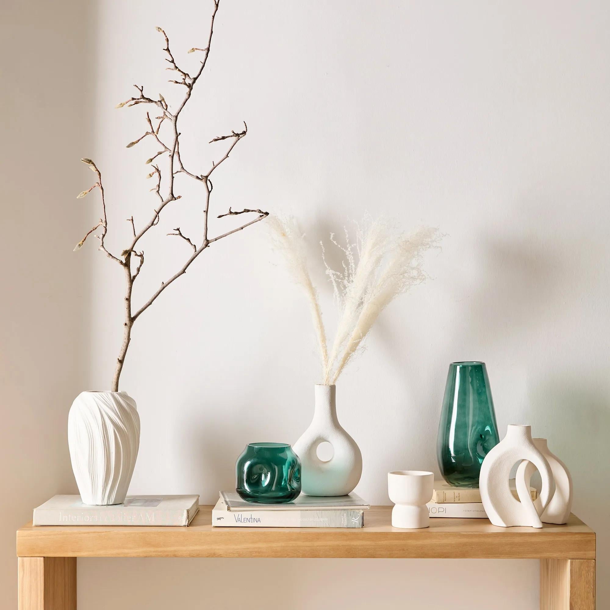 Set of 2 Speckled Ceramic Table Vase