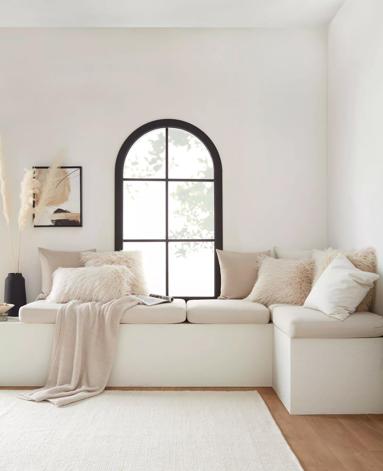 Abstract Blush Wave Framed Canvas