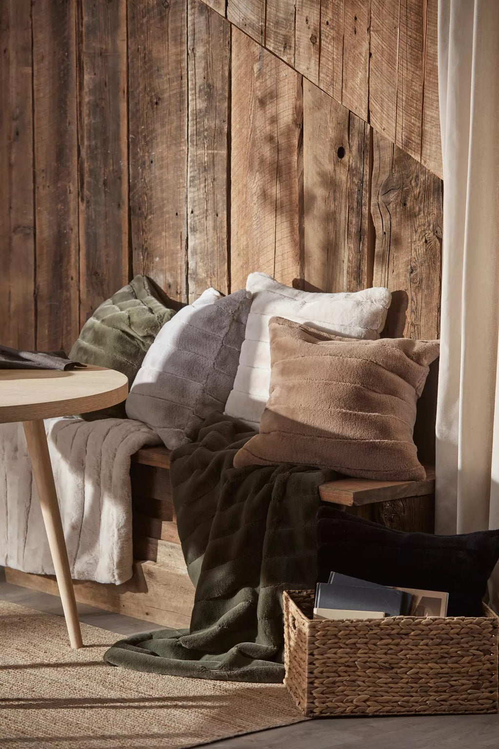 Green Cougar Faux Fur Throw