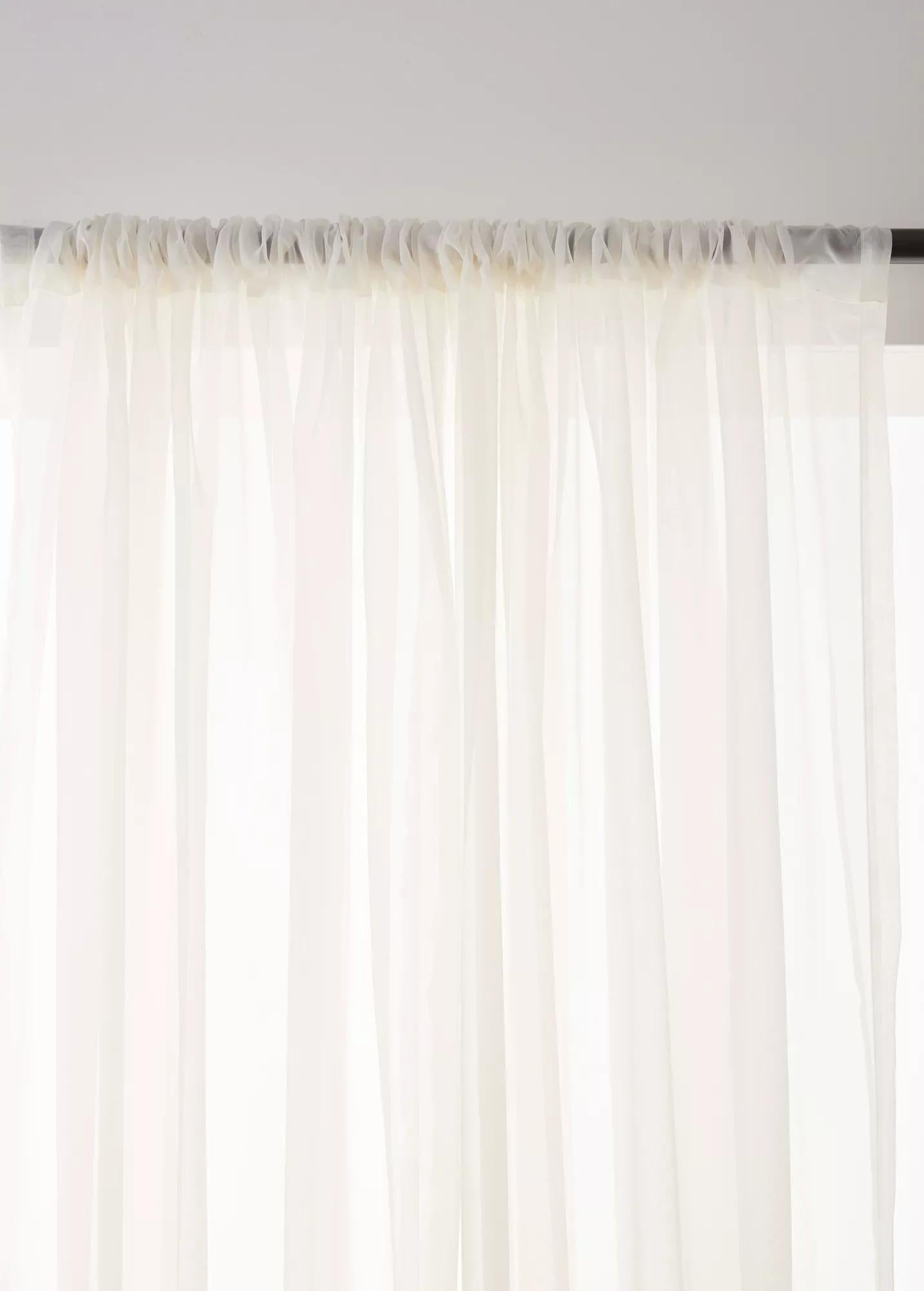 Ivory Rod Pocket Sheer Curtain