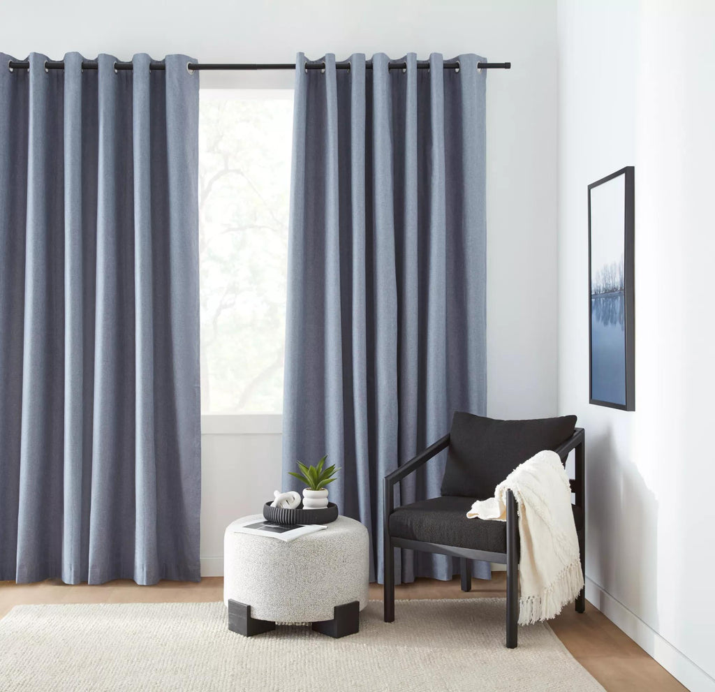 Beige Chambray Blackout Curtain