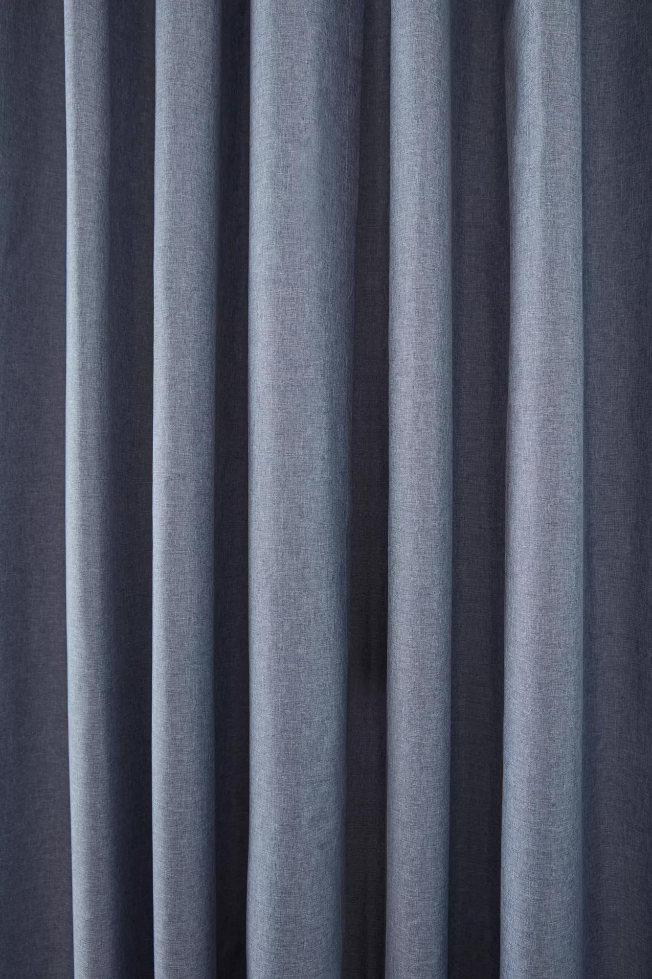 Blue Chambray Blackout Curtain