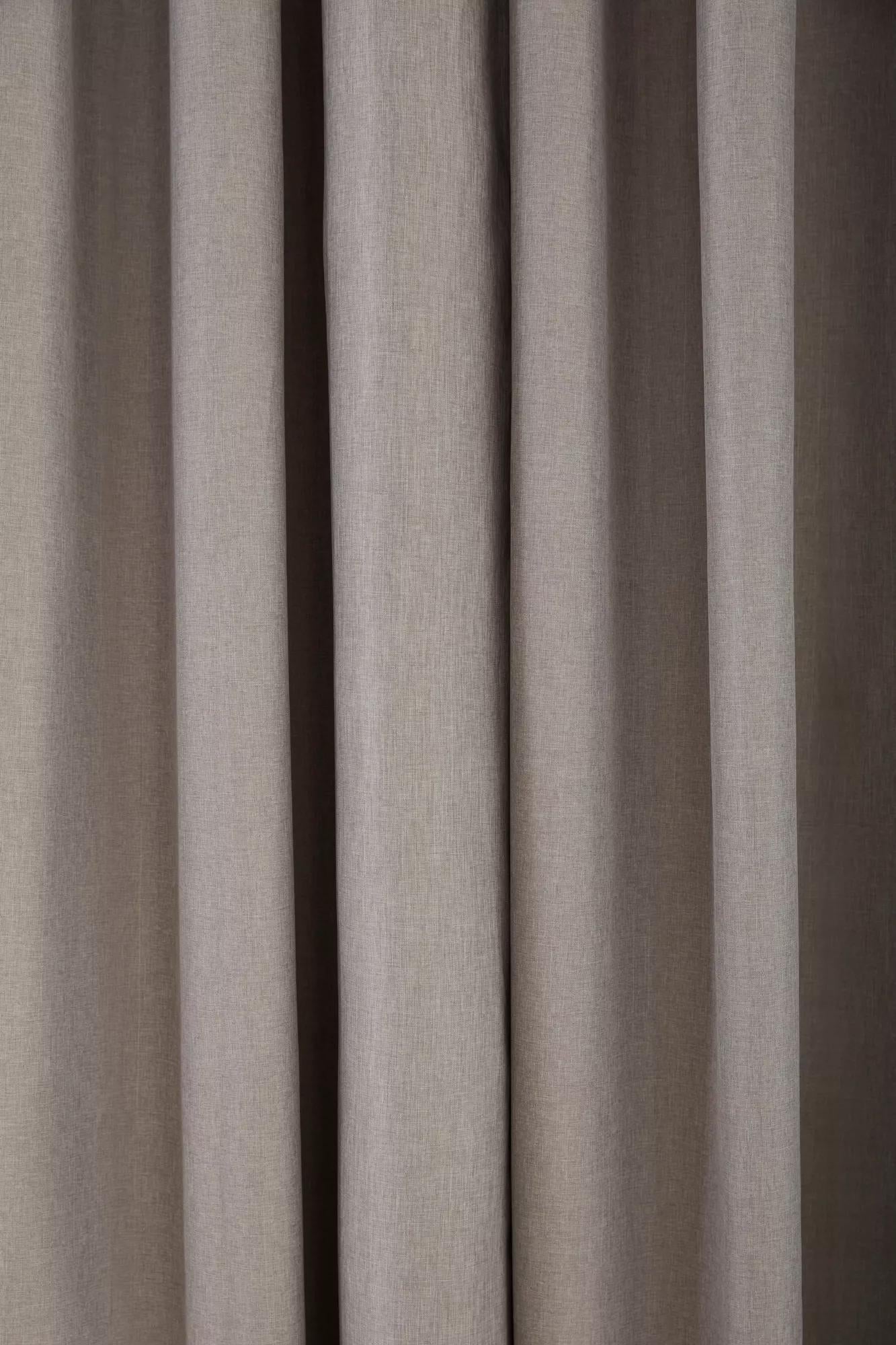 Beige Chambray Blackout Curtain