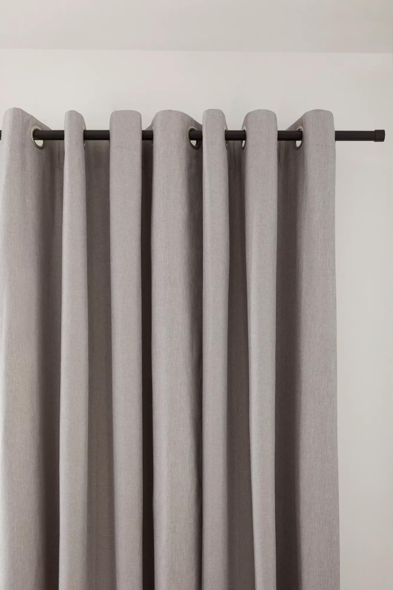 Beige Chambray Blackout Curtain