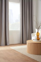 Beige Chambray Blackout Curtain