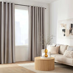 Beige Chambray Blackout Curtain