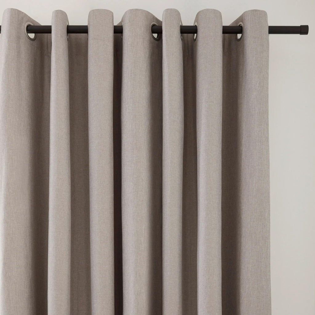 Beige Chambray Blackout Curtain