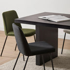 Black Fabric and Metal Dining Chair