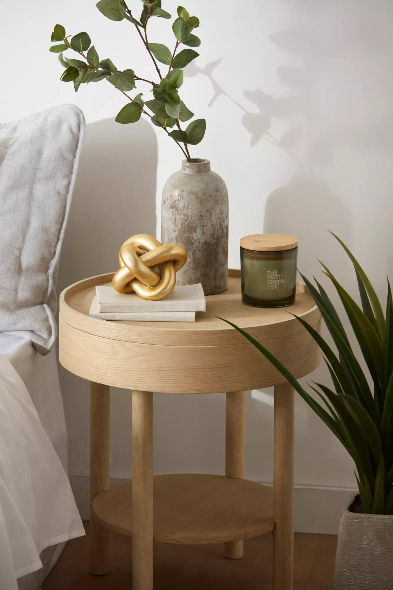 Bouclair Green Tea Candle with Wooden Lid