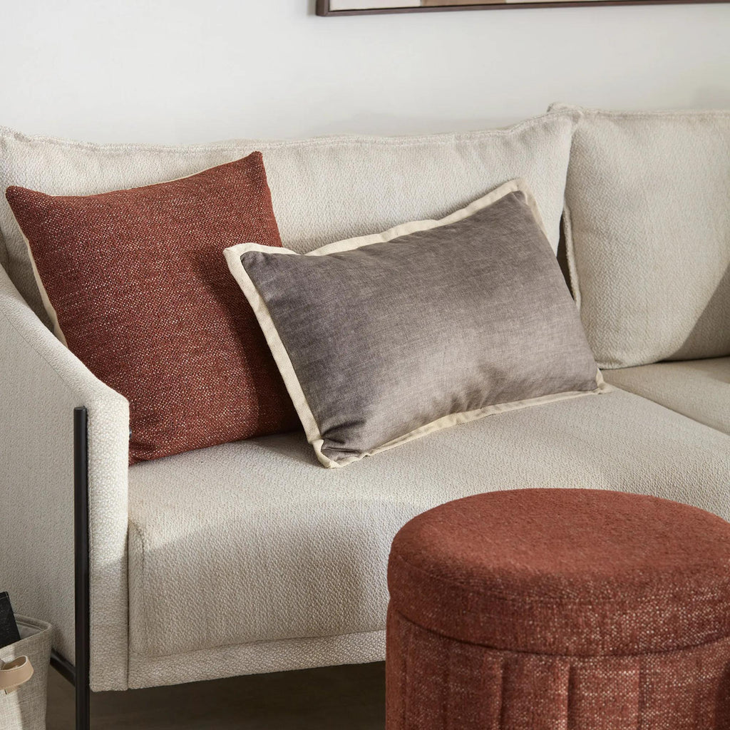Taupe Beatrice Decorative Lumbar Pillow