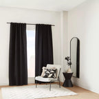 Black Ortega Blackout Back-Tab Curtain