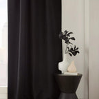Black Ortega Blackout Back-Tab Curtain