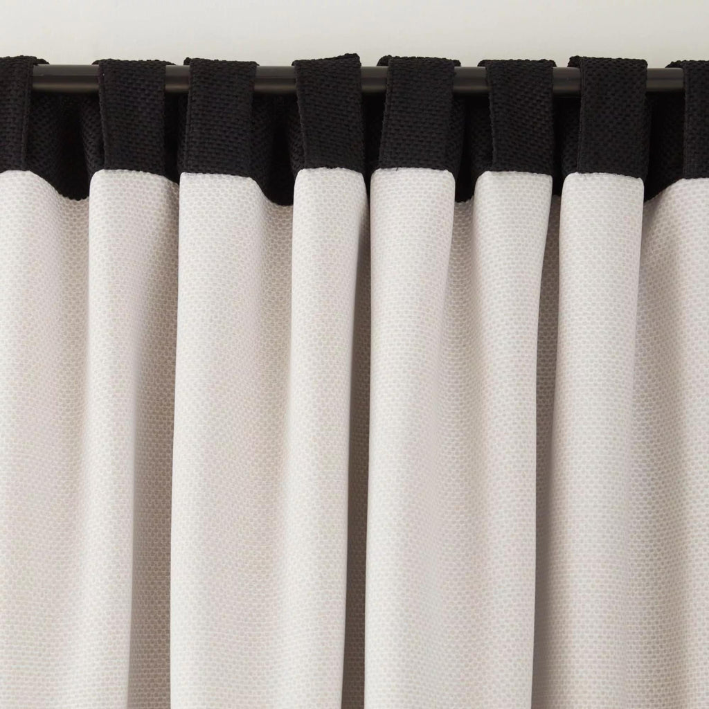 Black Ortega Blackout Back-Tab Curtain