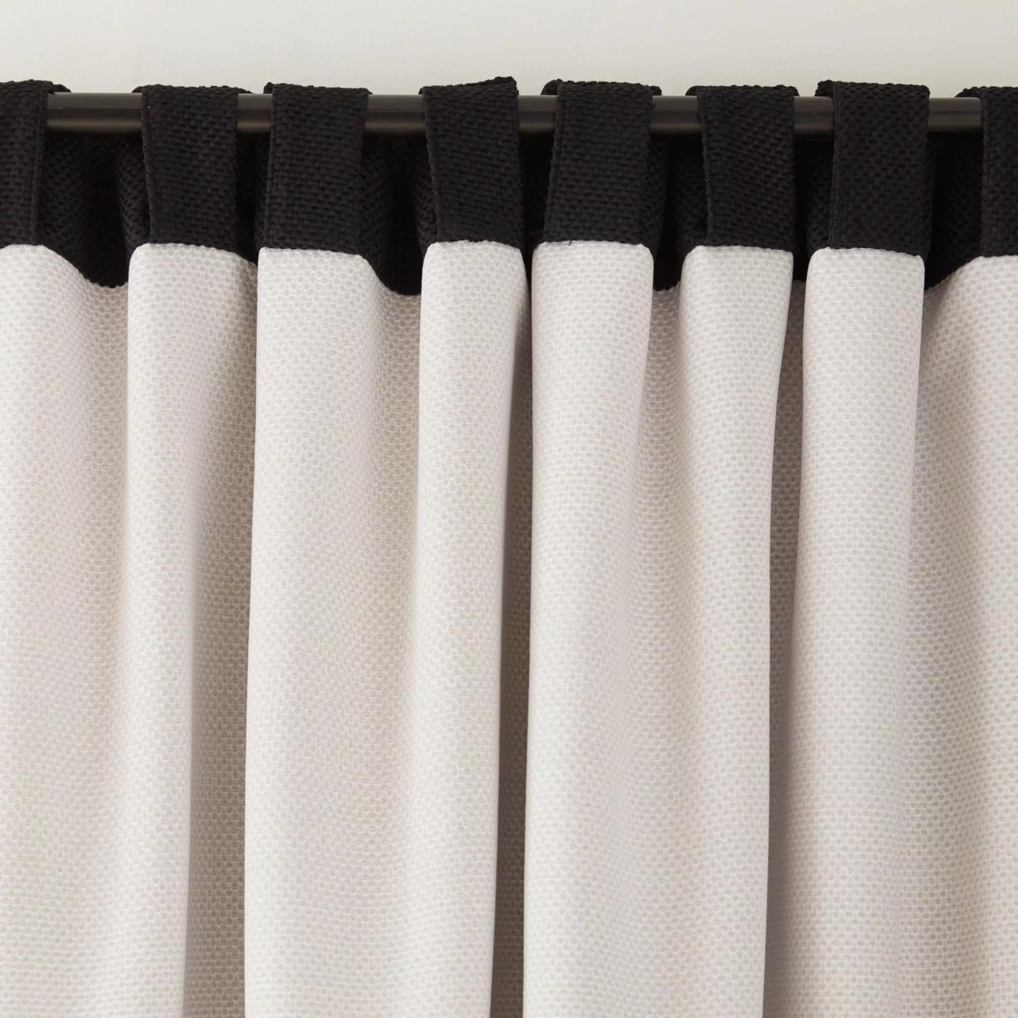 Black Ortega Blackout Back-Tab Curtain