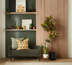 Green Glass Pillar Candle Holder