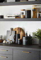 Black Ceramic Garlic Container