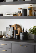 Black Ceramic Garlic Container