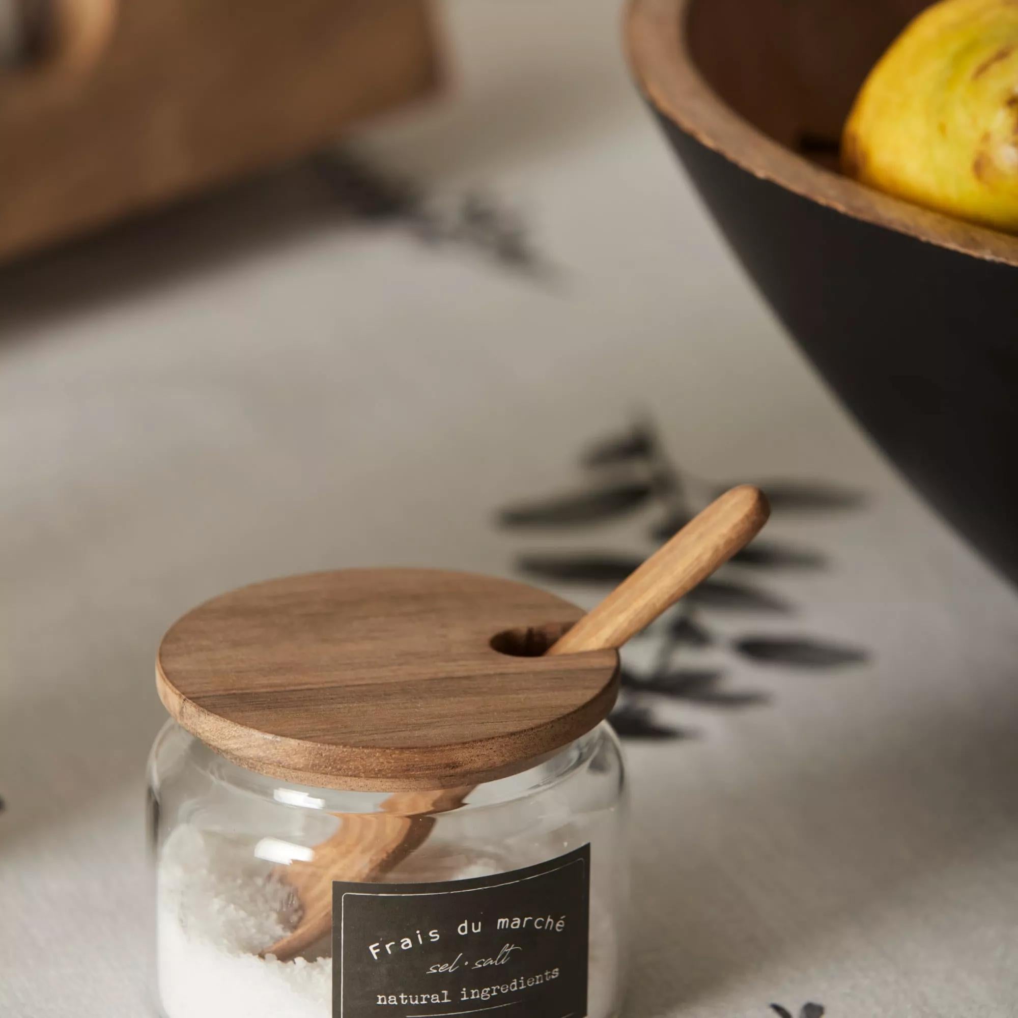 Clear Glass Salt Jar