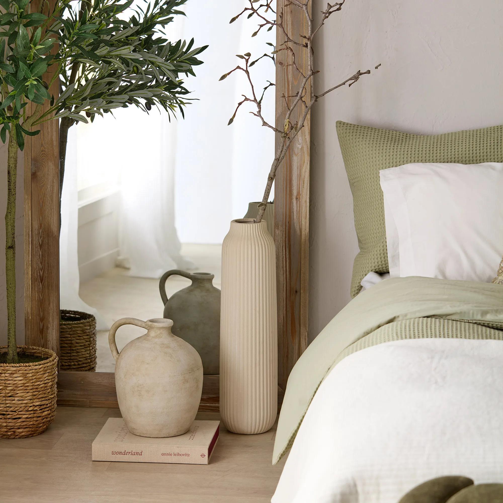 Ceramic Engraved Floor Vase