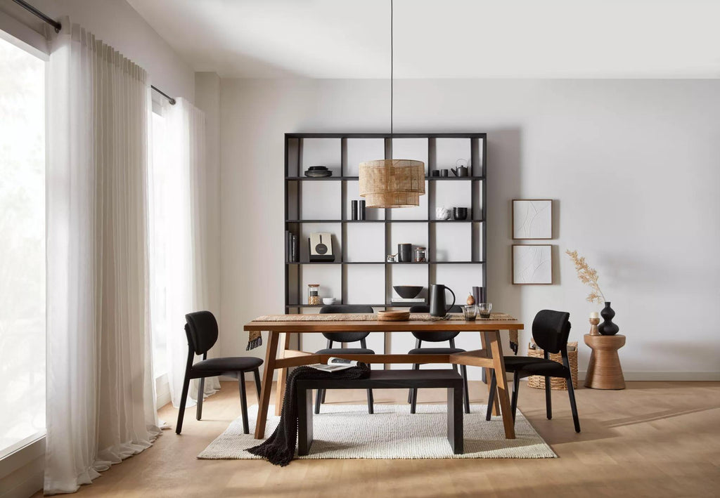 Black & Natural Table Runner