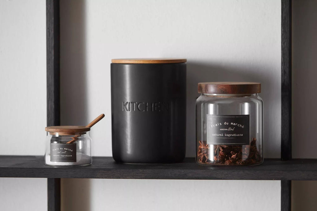 Clear Glass Salt Jar