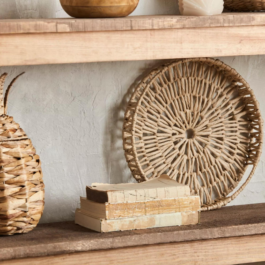 Natural Round Woven Tray