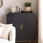 Modern Candle Holder in Black Metal