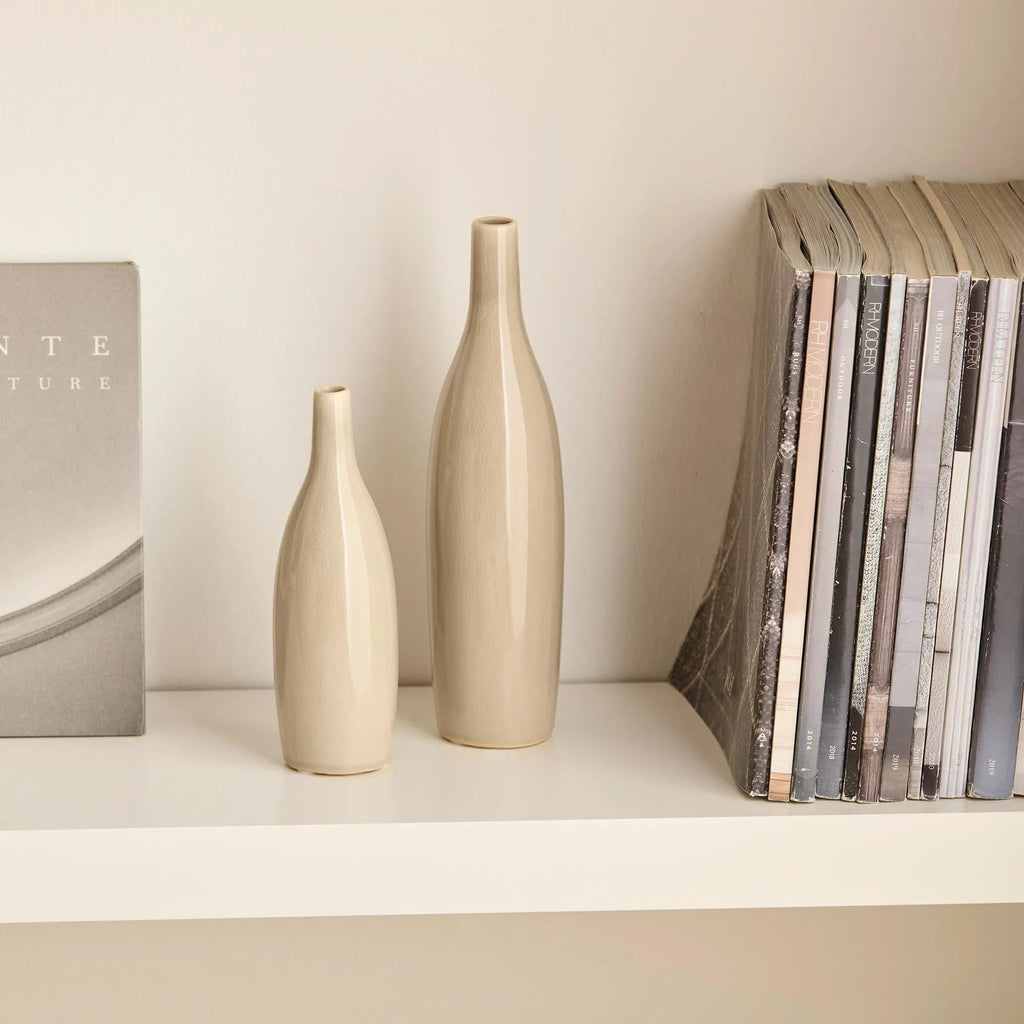 Small Ceramic Beige Vase