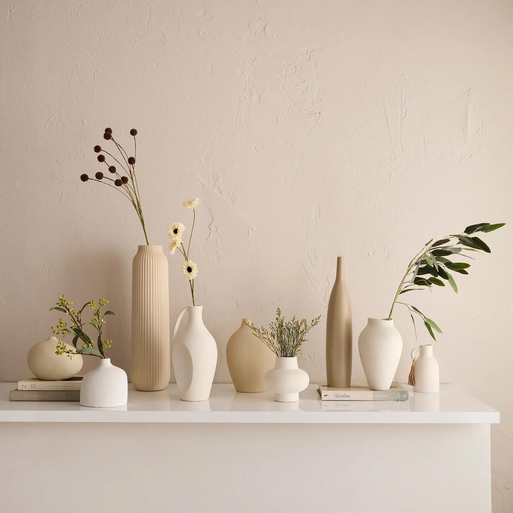 Ceramic Bottle Vase with Tassel