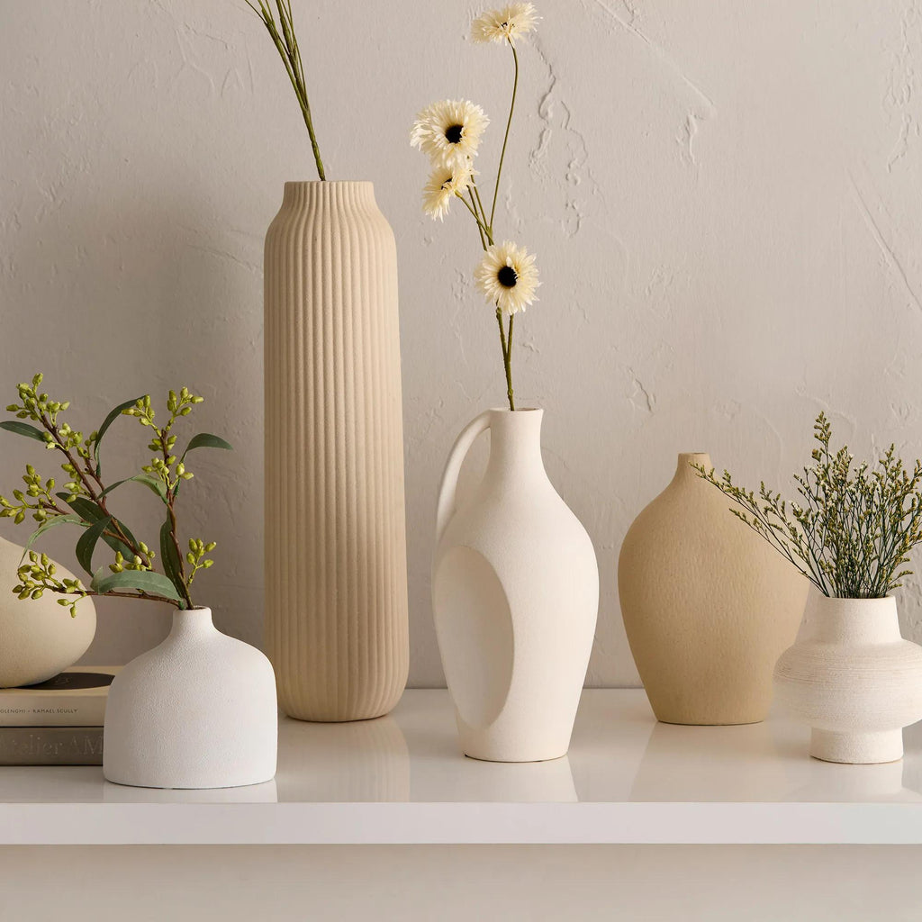 Ceramic Engraved Floor Vase