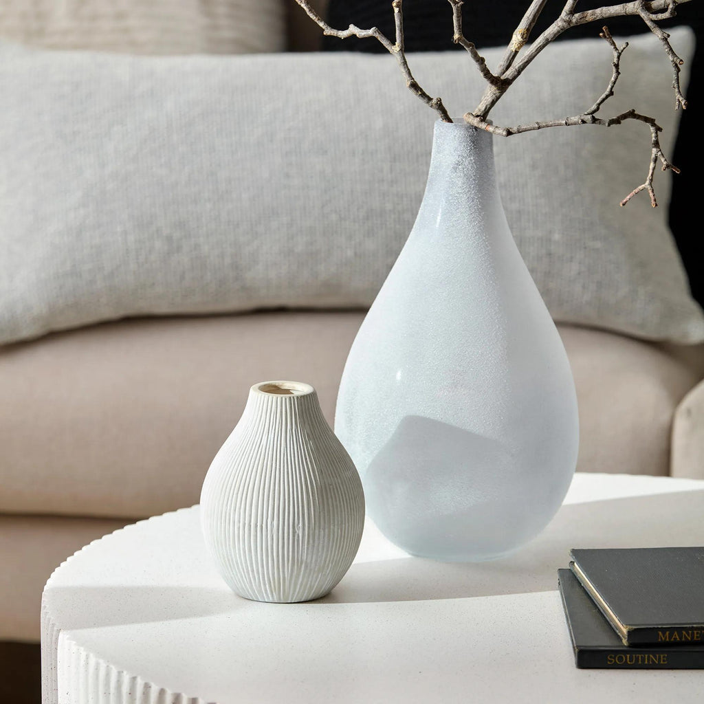 Frosted Glass Table Vase