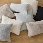 Off White Maddox Faux Fur Decorative Pillow