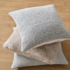 Grey Maddox Faux Fur Decorative Pillow